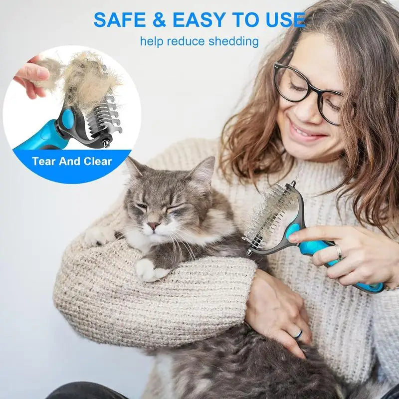 Rafaia Deshed Pro – double-sided deshedding brush for dogs and cats (image 6)
