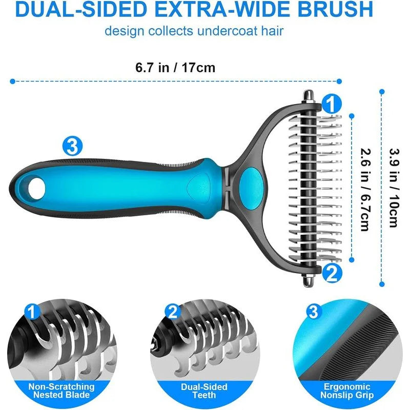 Rafaia Deshed Pro – double-sided deshedding brush for dogs and cats (image 5)