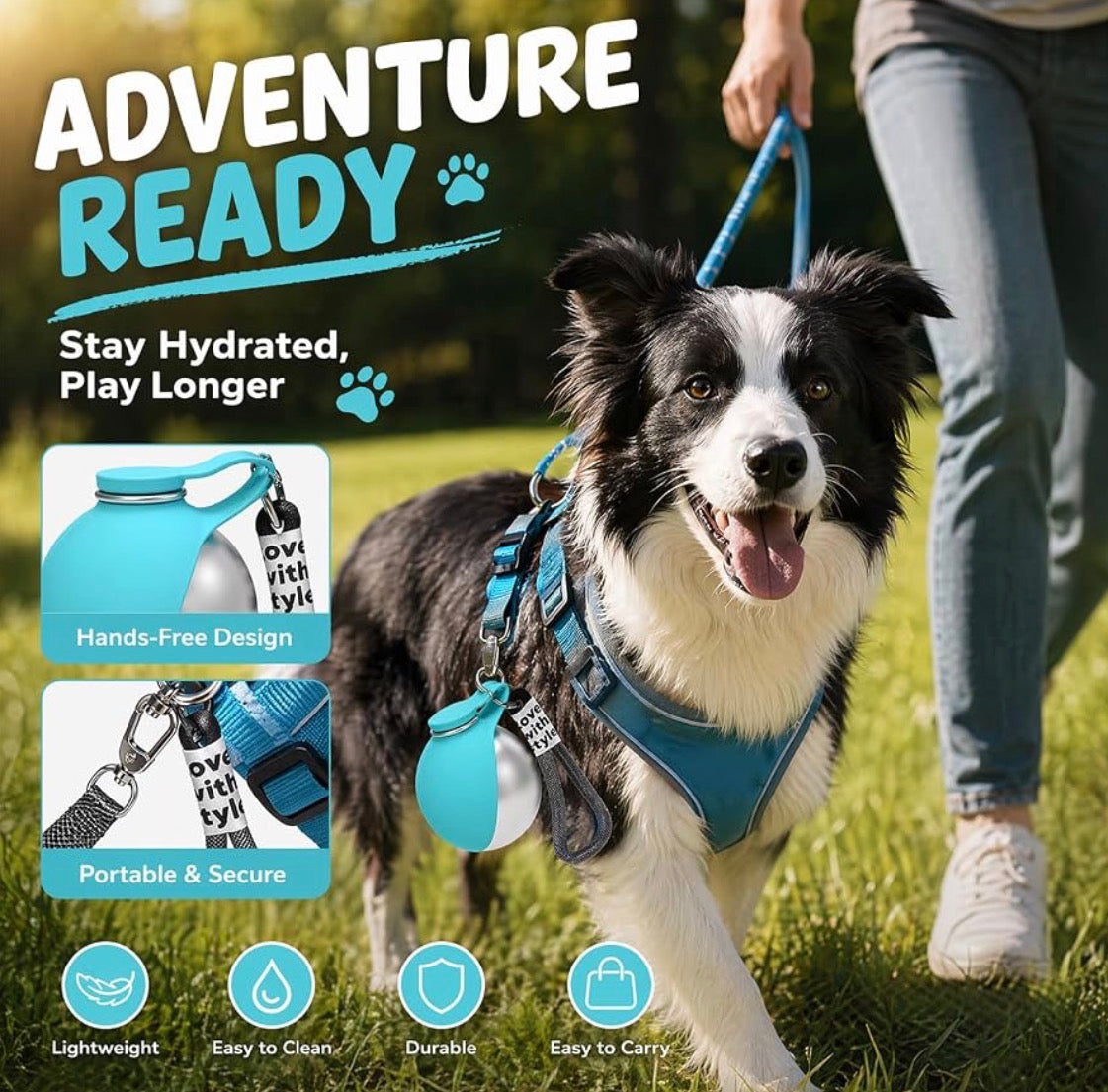 Rafaia FreshSip – portable dog water bottle with foldable bowl (image 5)